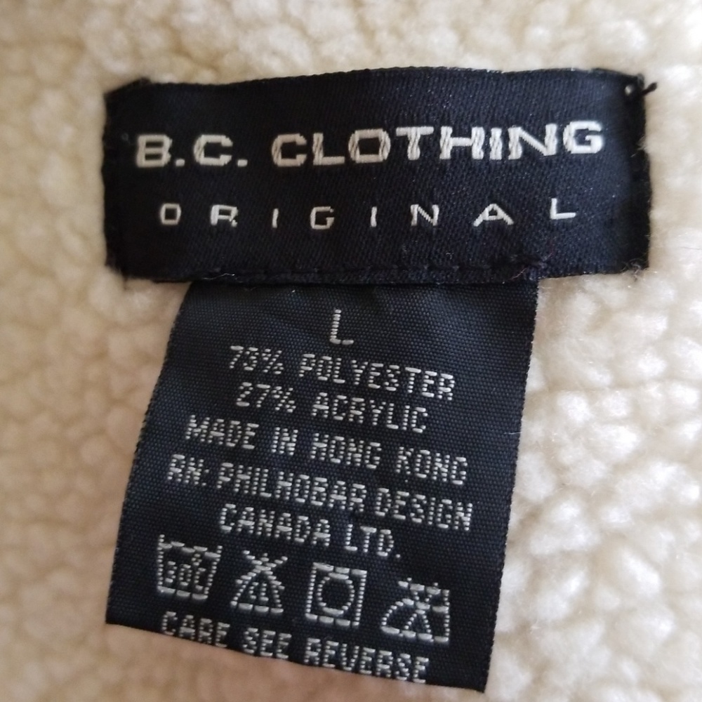B.C. Clothing Hoodie Vest Warm Zippered Jacket. Size L - Picture 7 of 8